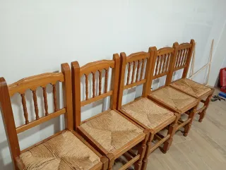 Mesa rústica madera maciza miel