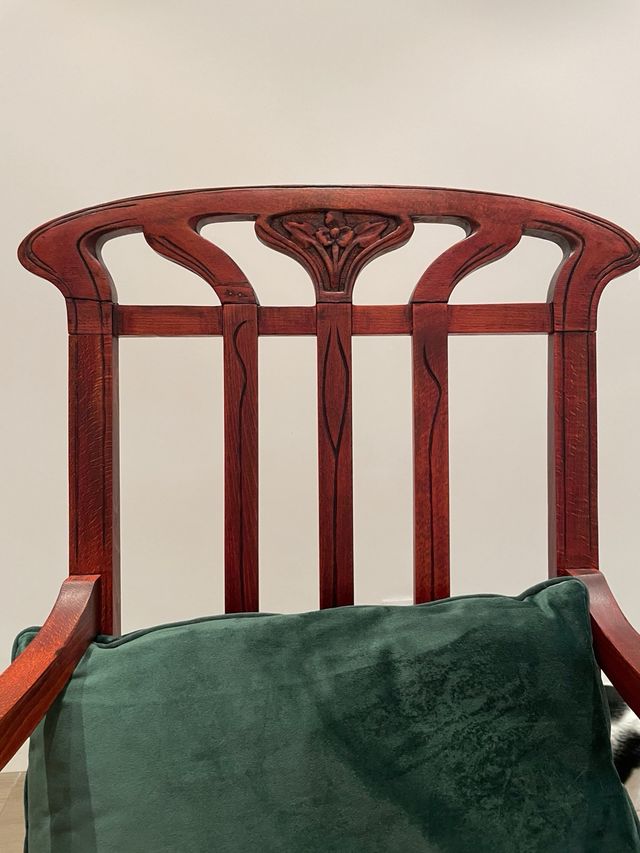 2 Sillas Francesas Madera y Tela