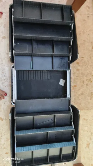 Maletín Trolley Cosmética Profesional Negro