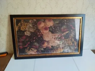 Marco con lámina floral