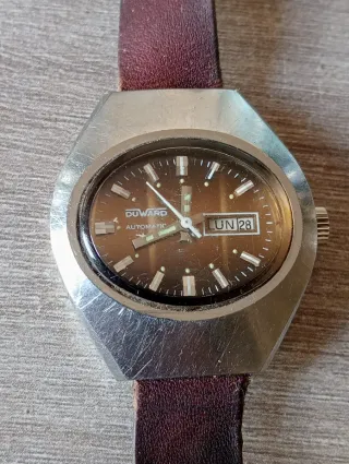 Reloj Duward Automático Marrón y Plateado