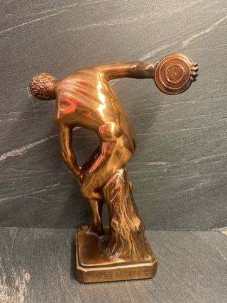 Statua Discobolo Vintage Greca color Bronzo