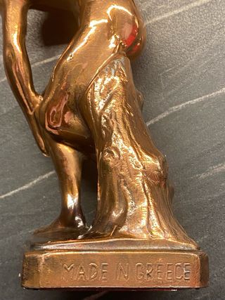 Statua Discobolo Vintage Greca color Bronzo