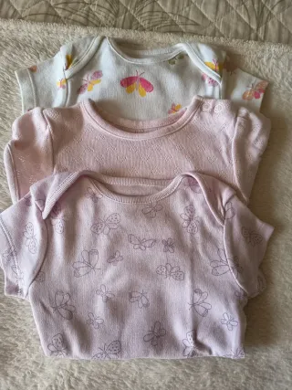 Conjunto 3 Bodys Bebé Borboletas