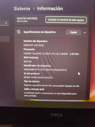 Portátil Dell XPS 13 9343
