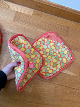 Manoplas cocina estampado limón y lima