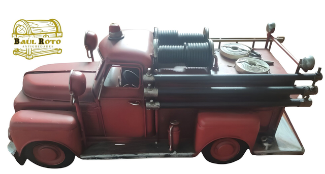 Camión Bomberos Juguete Metal Rojo