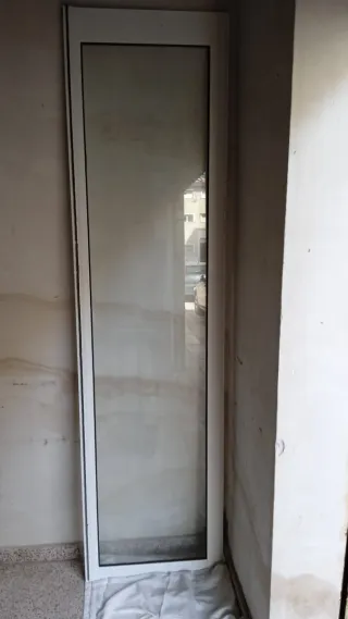16 Puertas Correderas Aluminio Blanco y Cristal