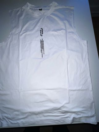 Camiseta sin mangas blanca XXL