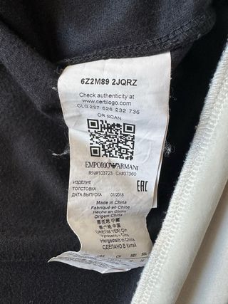 Conjunto Deportivo Emporio Armani Terciopelo