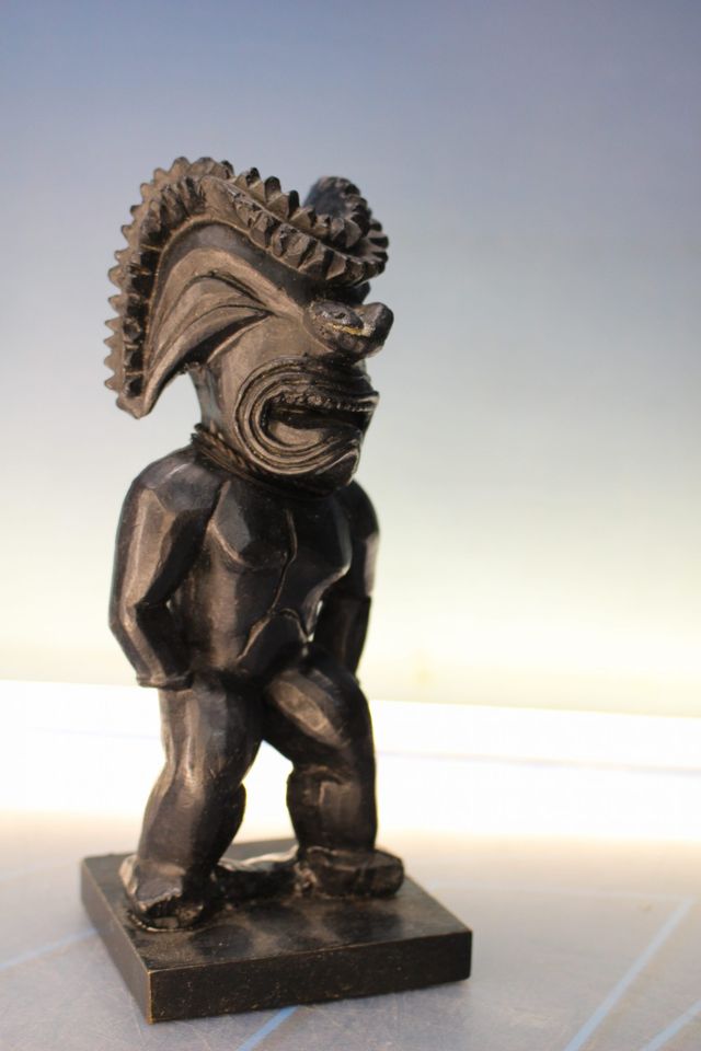 Talla en madera, dios de la guerra. Hawaii. Ku, Tangaro, Ku-Kaili-Moku.