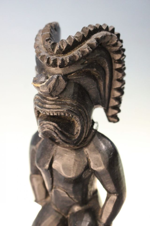Talla en madera, dios de la guerra. Hawaii. Ku, Tangaro, Ku-Kaili-Moku.