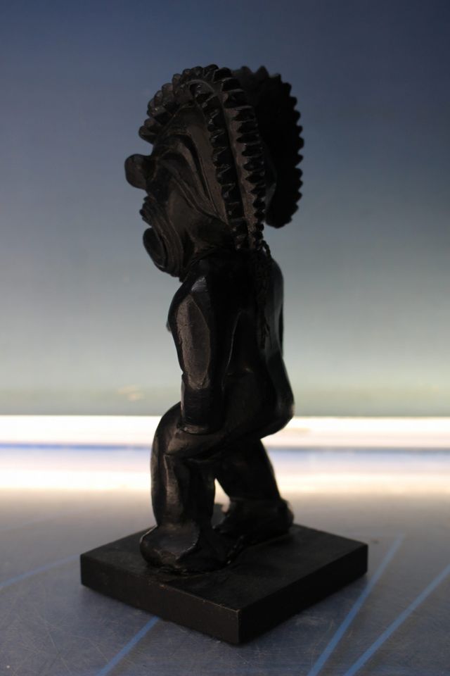 Talla en madera, dios de la guerra. Hawaii. Ku, Tangaro, Ku-Kaili-Moku.