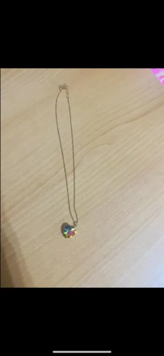 Collana cuore con ciondolo arcobaleno