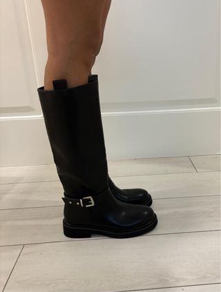 Stivali donna neri tg 38 con zip nuovo 