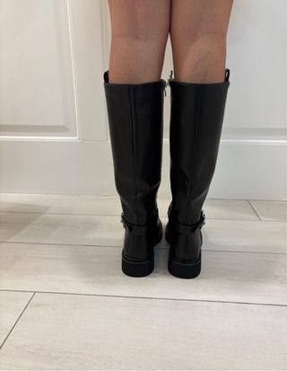 Stivali donna neri tg 38 con zip nuovo 