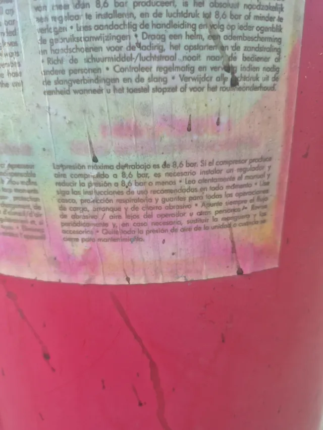 Equipo de chorro de arena