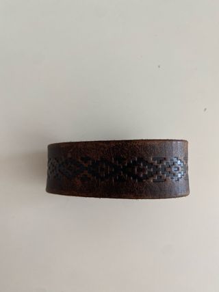 Pulsera Fossil Cuero Marrón y Negra