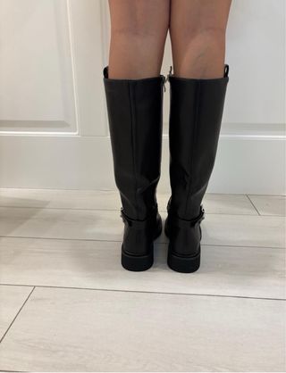 Stivali neri donna zip fibbia tg 39