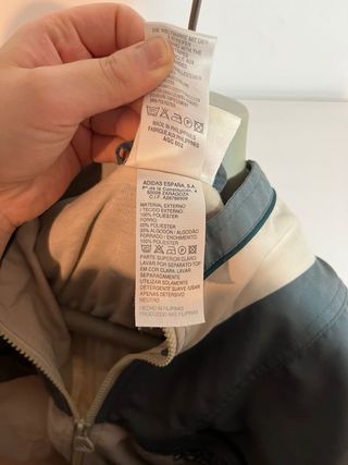 Giacca Adidas vintage leggera beige/verde