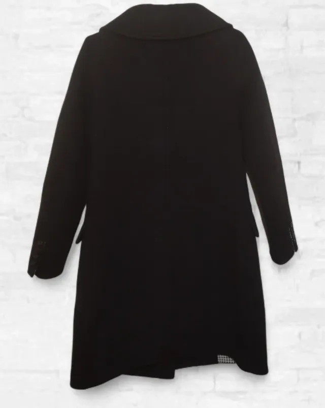 Abrigo largo lana Zara negro Talla L