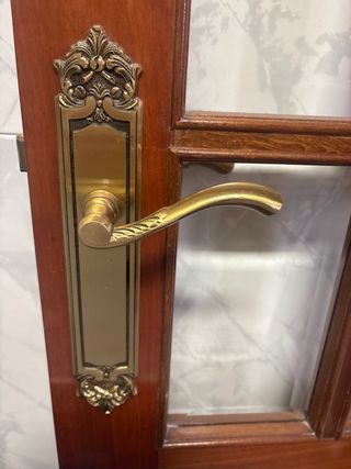 Puerta madera y cristal 71,05cm x 2,01cm