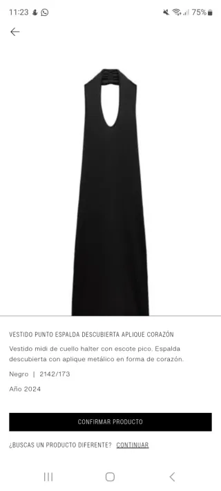 Vestido Zara Negro
