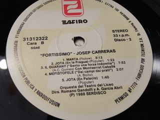 Vinilo Josep Carreras Fortissimo 2 Discos