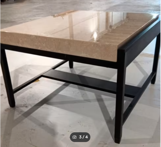 Mesa de centro mármol y metal Donghia