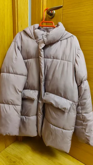 Cazadora acolchada rosa , talla 14.