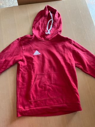 Sudadera Adidas Roja con Capucha