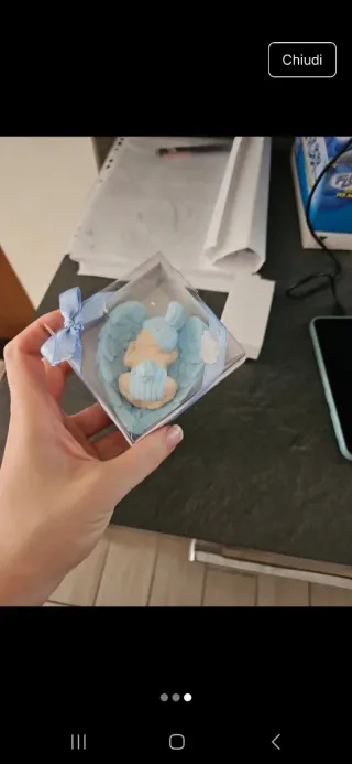 Portafortuna angelo azzurro