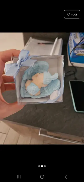 Portafortuna angelo azzurro