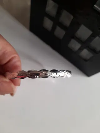 Pulsera esclava plata 925 trenzada abierta