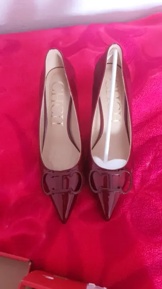 Tacones Carolina Herrera Rojos Charol