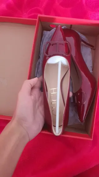 Tacones Carolina Herrera Rojos Charol