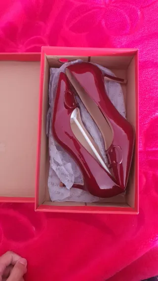 Tacones Carolina Herrera Rojos Charol