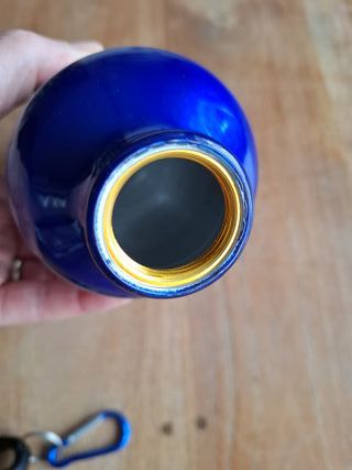 Borraccia termica blu in acciaio