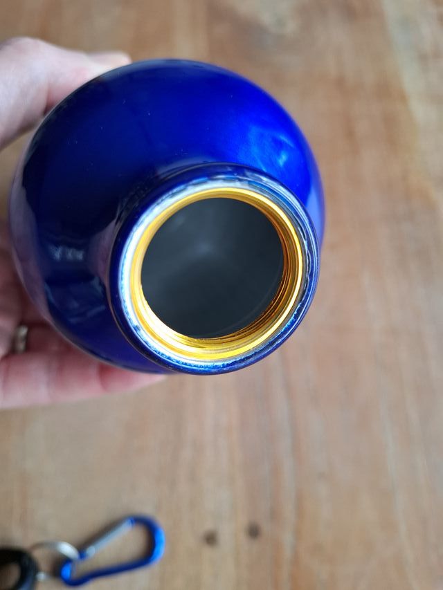 Borraccia termica blu in acciaio