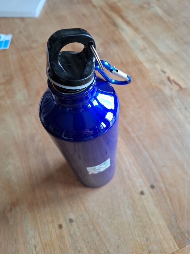 Borraccia termica blu in acciaio