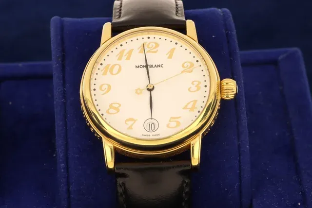 Orologio Montblanc Oro Cinturino Pelle Nero