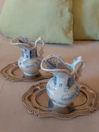Set di 2 salse blu vintage