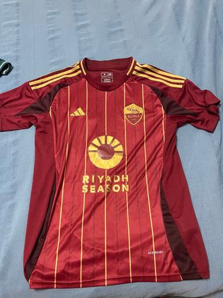 Camiseta Roma Adidas Talla S Roja Dorada