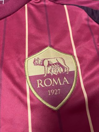 Camiseta Roma Adidas Talla S Roja Dorada