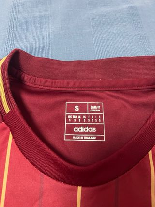 Camiseta Roma Adidas Talla S Roja Dorada