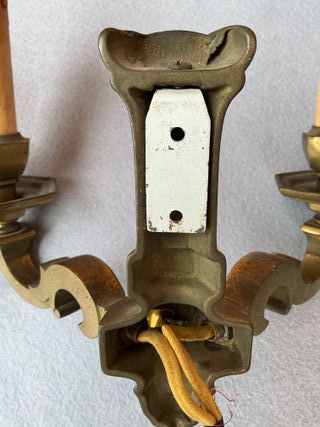 3 Applique Ottone Massiccio Anni '60