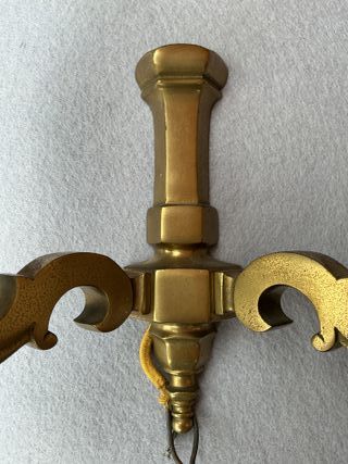3 Applique Ottone Massiccio Anni '60