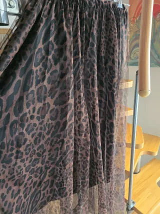 Falda tul estampado animal print