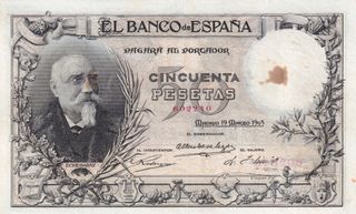 Billete 50 Pesetas Banco de España 1905
