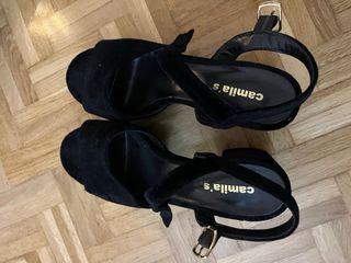 Nuevos! Tacones negros Camila's plataforma